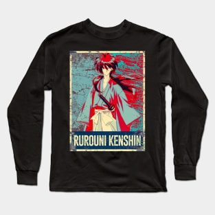 Rurouni Kenshin in Hope Style Distressed Long Sleeve T-Shirt